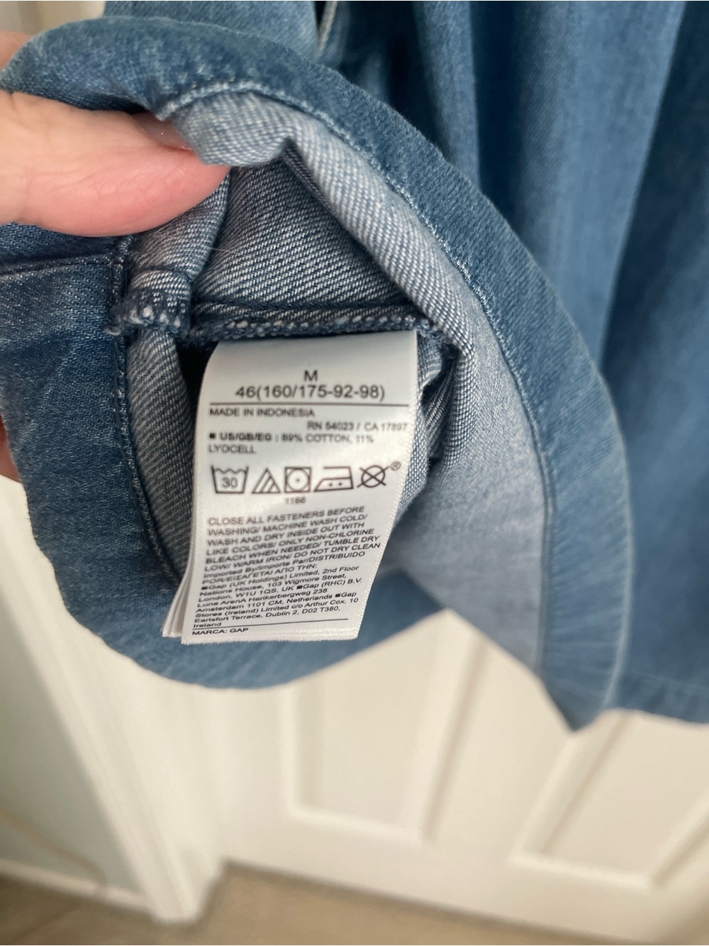 GAP Light Blue Chambray Mini Dress - Picture 6 of 6